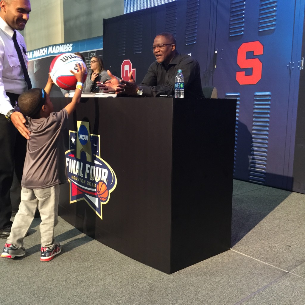 Basketball Hall of Fame and Legend Dominique Wilkins signing autographs. It was an honor to meet him. I enjoyed watching him play for the Atlanta Hawks when I was growing up.