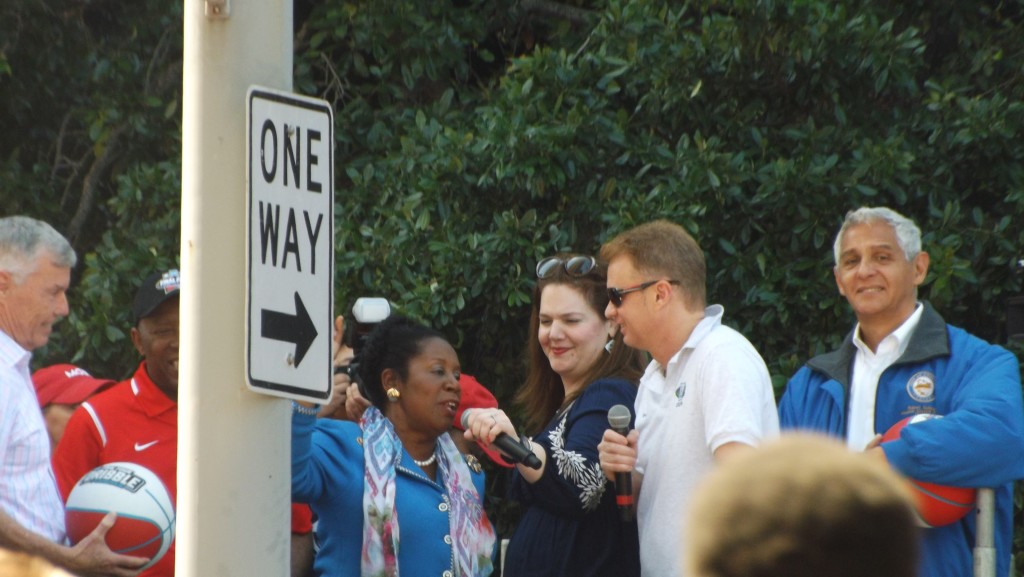 U.S. Representative Sheila Jackson Lee (TX-18) welcoming the crowd.