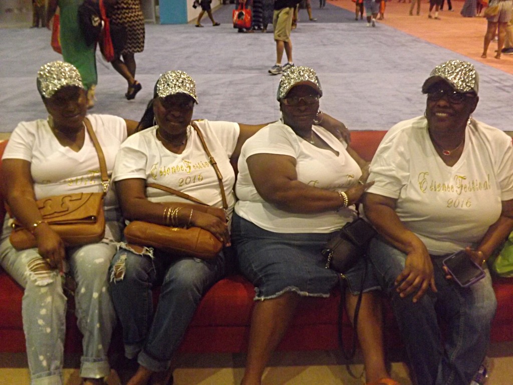 These ladies represented Houston, Texas well with their Essence Festival glam shirts and denim hats.