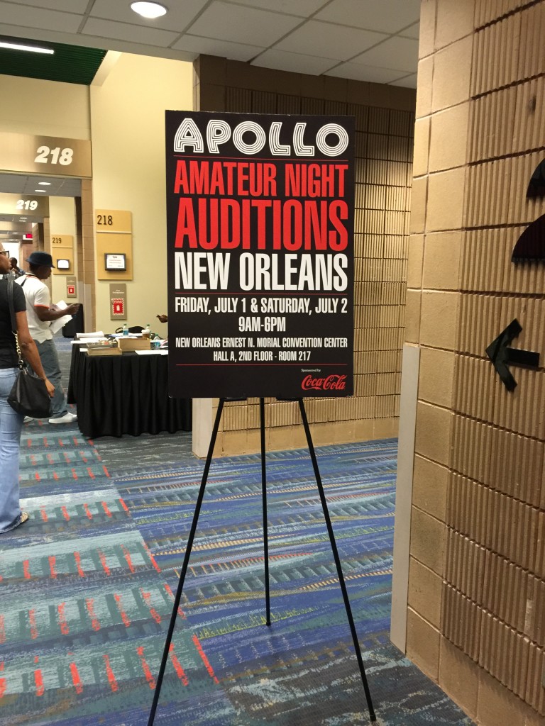 Auditions for the Apollo were being held at the convention center.