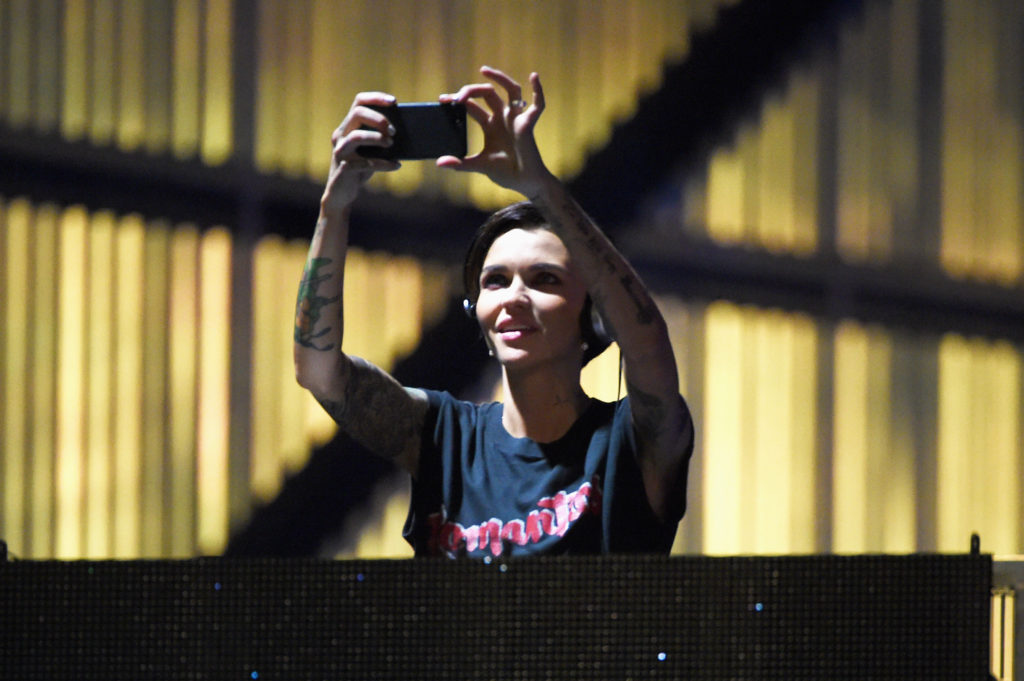 HOUSTON, TX - FEBRUARY 04: DJ/actress Ruby Rose spins during the 2017 DIRECTV NOW Super Saturday Night Concert at Club Nomadic on February 4, 2017 in Houston, Texas. (Photo by Kevin Winter/Getty Images for DIRECTV)